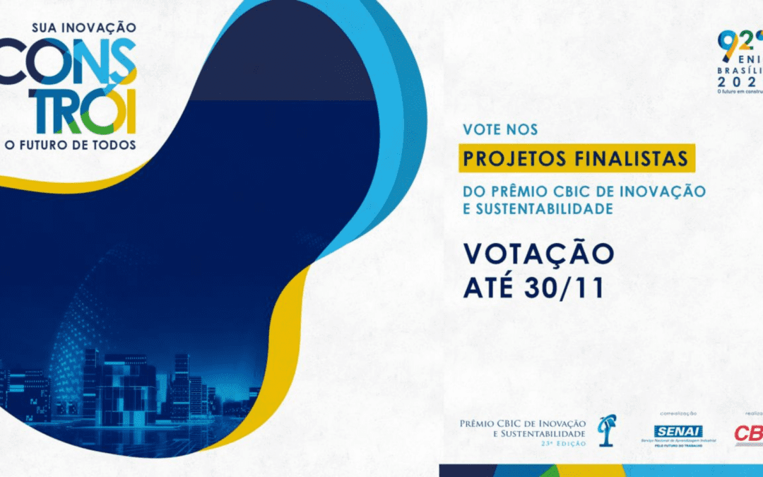 Prêmio CBIC de Inovação e Sustentabilidade – Vote no projeto “Aglomerante álcali-ativado em pó”.